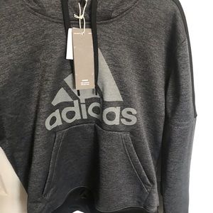 Black and grey adidas hoodie
